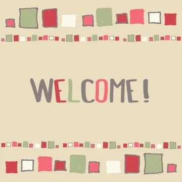 Decorative frame grunge cubes. Stock Illustration