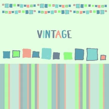 Decorative frame grunge cubes. Vector illustration. Stock Illustration