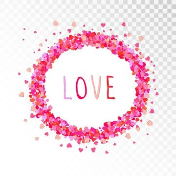 Decorative frame with hearts. Stock Illustration