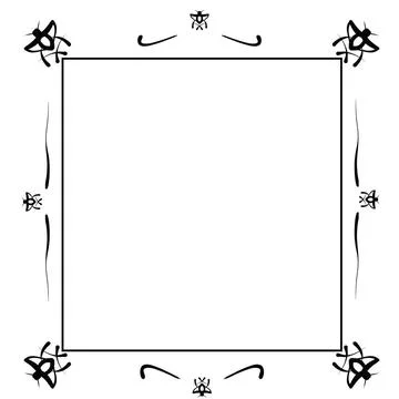 Decorative frame illustration with decorative frame on white background Co... Stock Photos