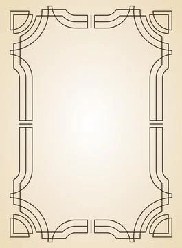 Decorative frame or border standard rectangle proportions background. Vintage Stock Illustration
