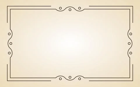 Decorative frame or border standard rectangle proportions background. Vintage Illustrazione stock