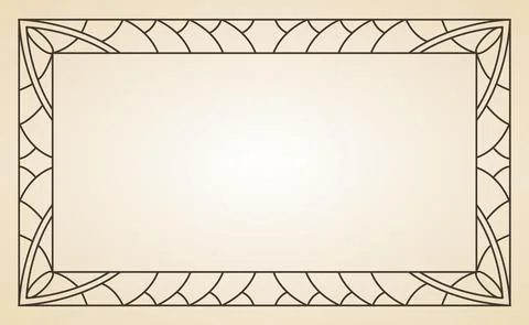 Decorative frame or border standard rectangle proportions background. Vintage Stock Illustration