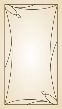 Decorative frame or border standard rectangle proportions background. Vintage Illustrazione stock