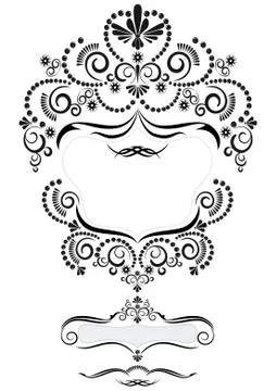 Decorative frame in Oriental style Stock Illustration