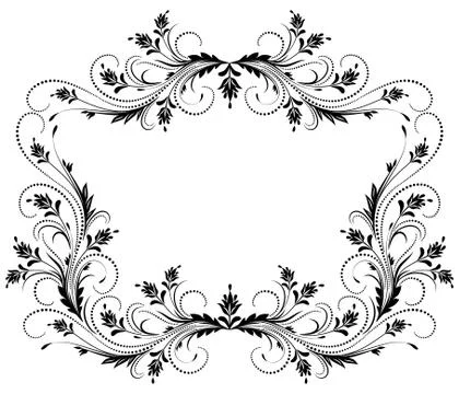 Decorative frame with ornament Stock Illustration