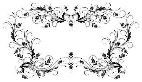 Decorative frame with ornament Stock Illustration