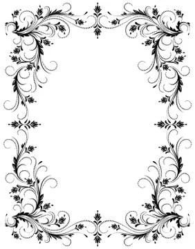 Decorative frame with ornament Stock Illustration