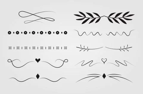 Decorative frame ornaments vector set Stock Illustration