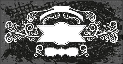 Decorative frame with pattern Stockillustratie