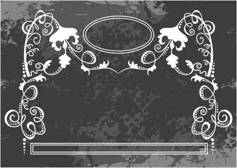 Decorative frame with pattern Stock Illustration