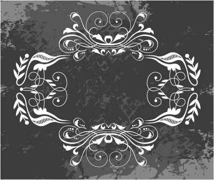 Decorative frame with pattern Stock Illustration