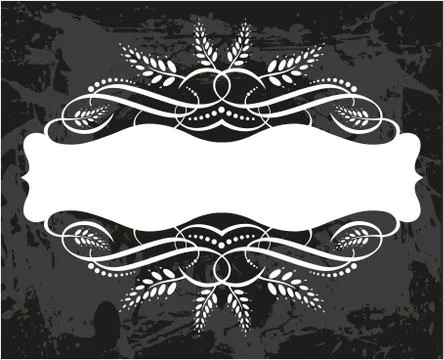 Decorative frame with pattern Illustrazione stock