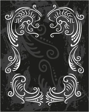 Decorative frame with pattern Stock Illustration