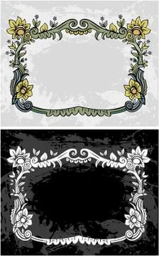 Decorative frame with pattern Stock Illustration