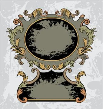 Decorative frame with pattern Stock Illustration