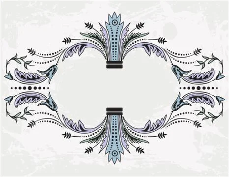 Decorative frame with pattern Stock Illustration