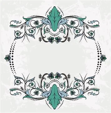 Decorative frame with pattern Stock Illustration