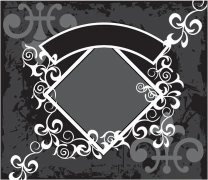 Decorative frame with pattern Stock Illustration