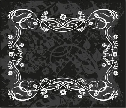 Decorative frame with pattern Stock Illustration