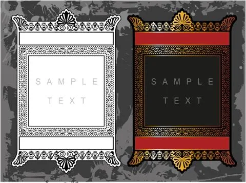 Decorative frame with pattern Stock Illustration