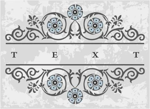 Decorative frame with pattern Stock Illustration