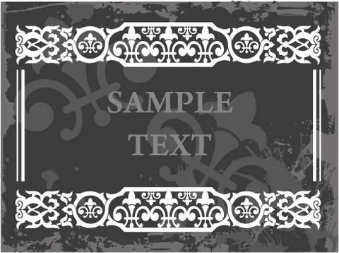Decorative frame with pattern Stock Illustration