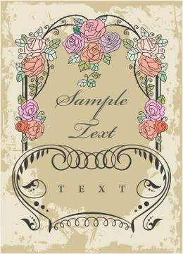 Decorative frame with pattern Stock Illustration