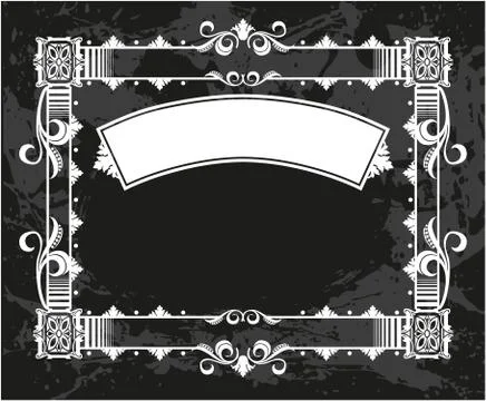Decorative frame with pattern Stock Illustration