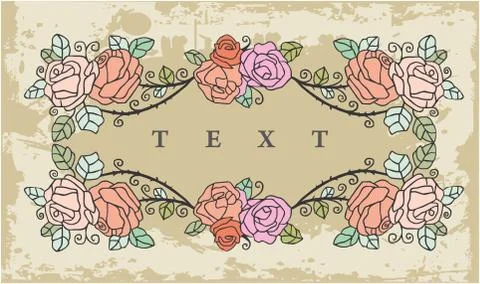 Decorative frame with pattern Stock Illustration