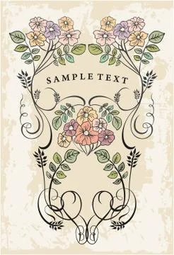 Decorative frame with pattern Stock Illustration