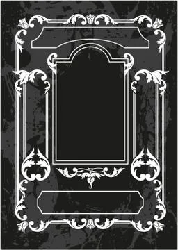 Decorative frame with pattern Stock Illustration