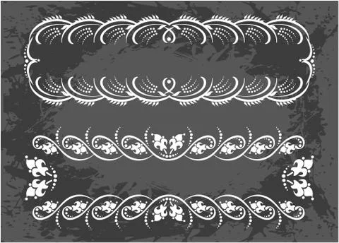 Decorative frame with pattern Stock Illustration
