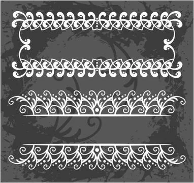 Decorative frame with pattern Stock Illustration
