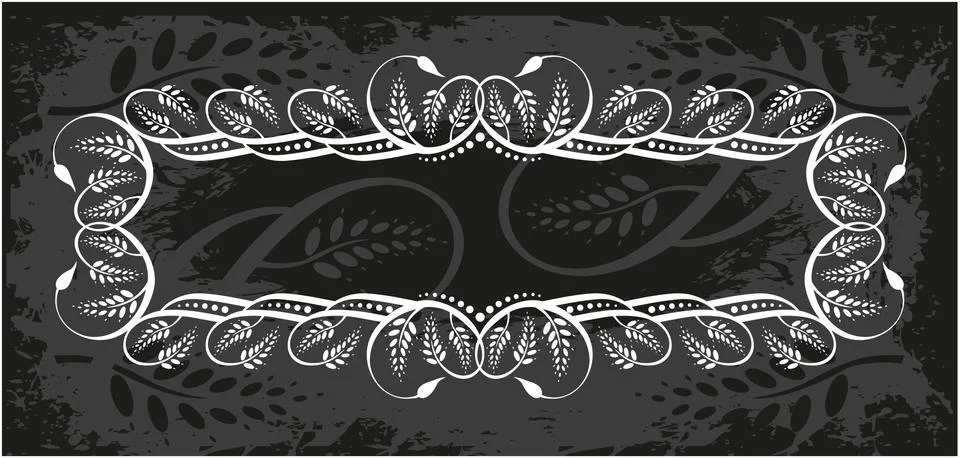 Decorative frame with pattern Illustrazione stock