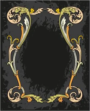 Decorative frame with pattern Stock Illustration