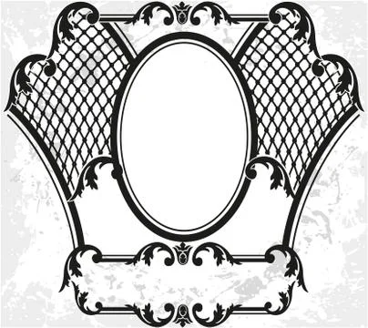 Decorative frame with pattern Stock Illustration