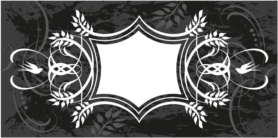 Decorative frame with pattern Stock Illustration