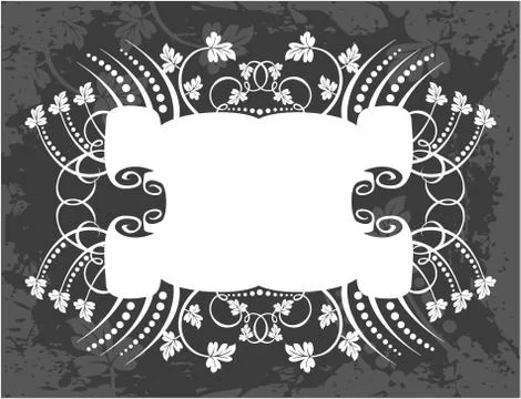 Decorative frame with pattern Stock Illustration