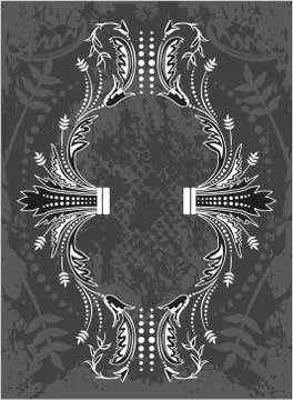 Decorative frame with pattern Stock Illustration