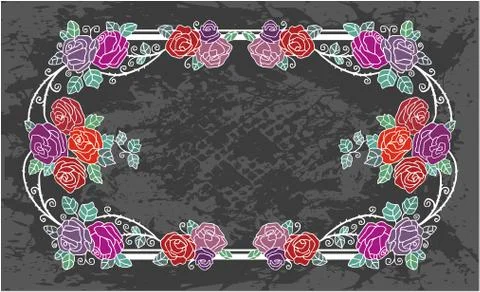 Decorative frame with pattern Stock Illustration