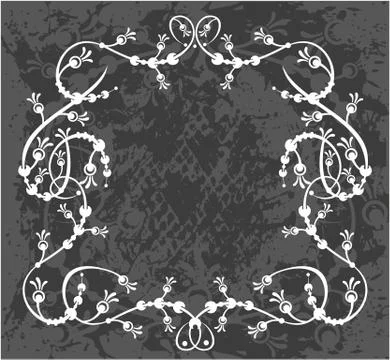 Decorative frame with pattern Illustrazione stock