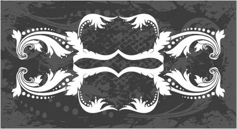 Decorative frame with pattern Stock Illustration