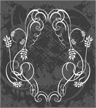 Decorative frame with pattern Stock Illustration