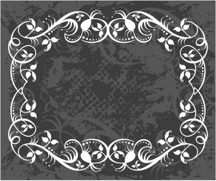 Decorative frame with pattern Stock Illustration