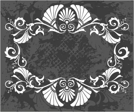 Decorative frame with pattern Stock Illustration