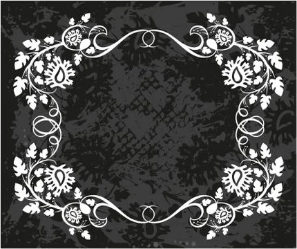 Decorative frame with pattern Stock Illustration