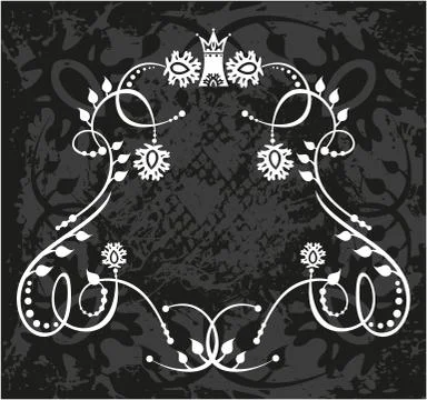 Decorative frame with pattern Stockillustratie