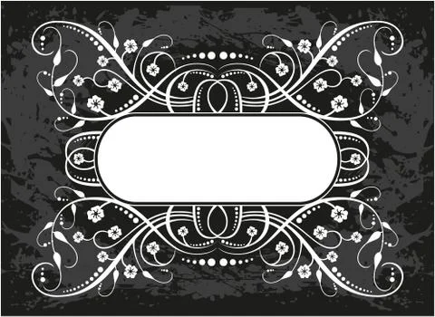 Decorative frame with pattern Stock Illustration