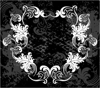 Decorative frame with pattern Stock Illustration